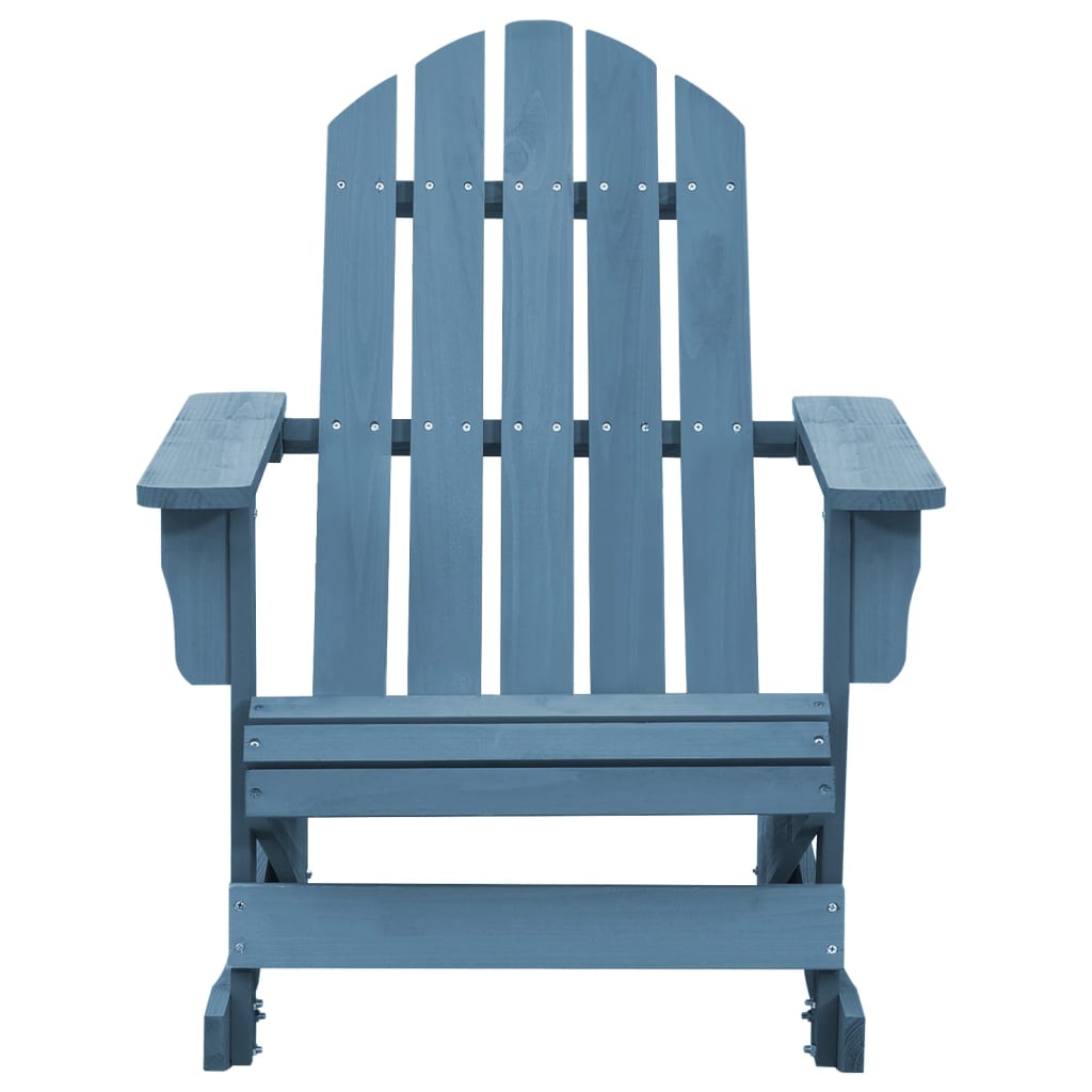 Cadeira adirondack de baloiçar p/ jardim - cadeira de exterior abeto maciço azul