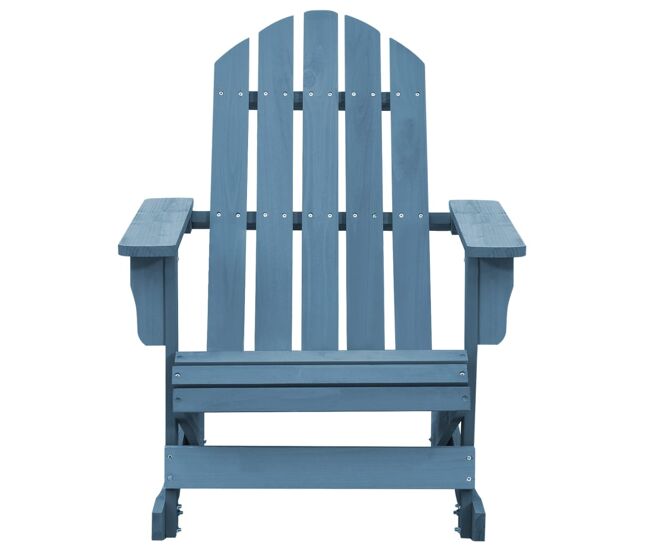 Cadeira adirondack de baloiçar p/ jardim - cadeira de exterior abeto maciço azul