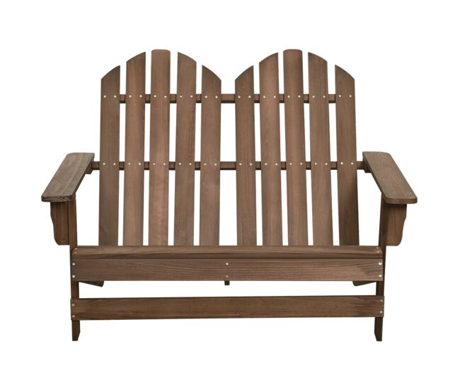 Cadeira de jardim - cadeira de exterior adirondack 2 lugares abeto maciço castanho