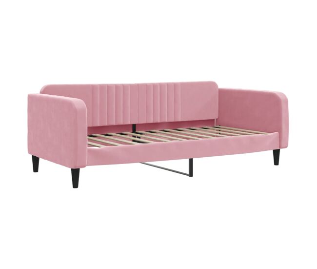 Sofá-cama, sofá conversível 100x200 cm veludo rosa