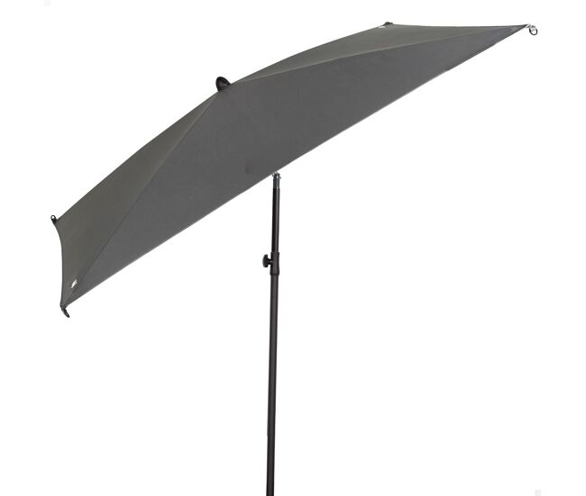 Aktive guarda-sol de jardim quadrado 175x175 cm cinza com haste basculante