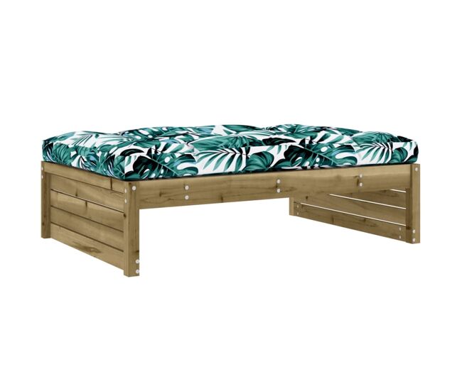 Vidaxl apoio de pés para jardim 120x80 cm pinho impregnado
