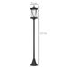 Candeeiro Solar ABS e Policarbonato Outsunny Candeeiro Solar ABS e Policarbonato Outsunny Preto