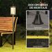 Candeeiro Solar ABS e Policarbonato Outsunny Candeeiro Solar ABS e Policarbonato Outsunny Preto