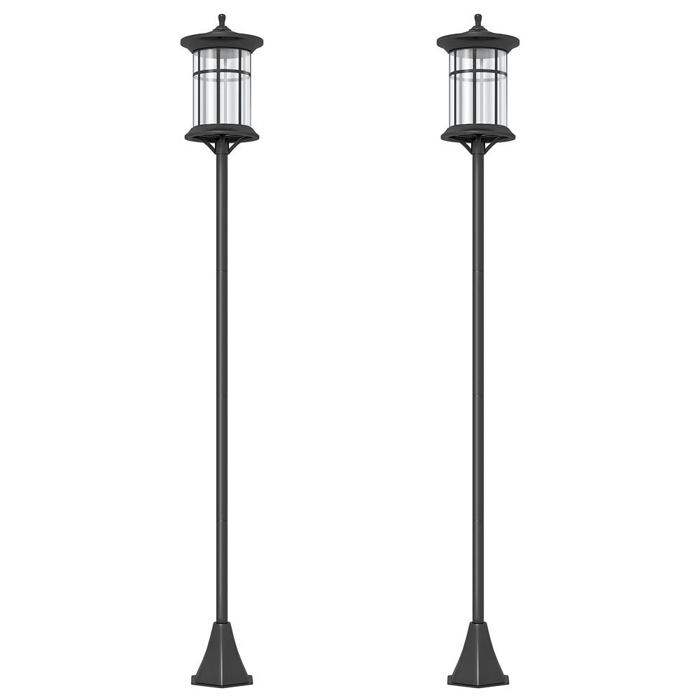 Candeeiros Solar Aço Inoxidável e ABS Outsunny, casa - iluminação