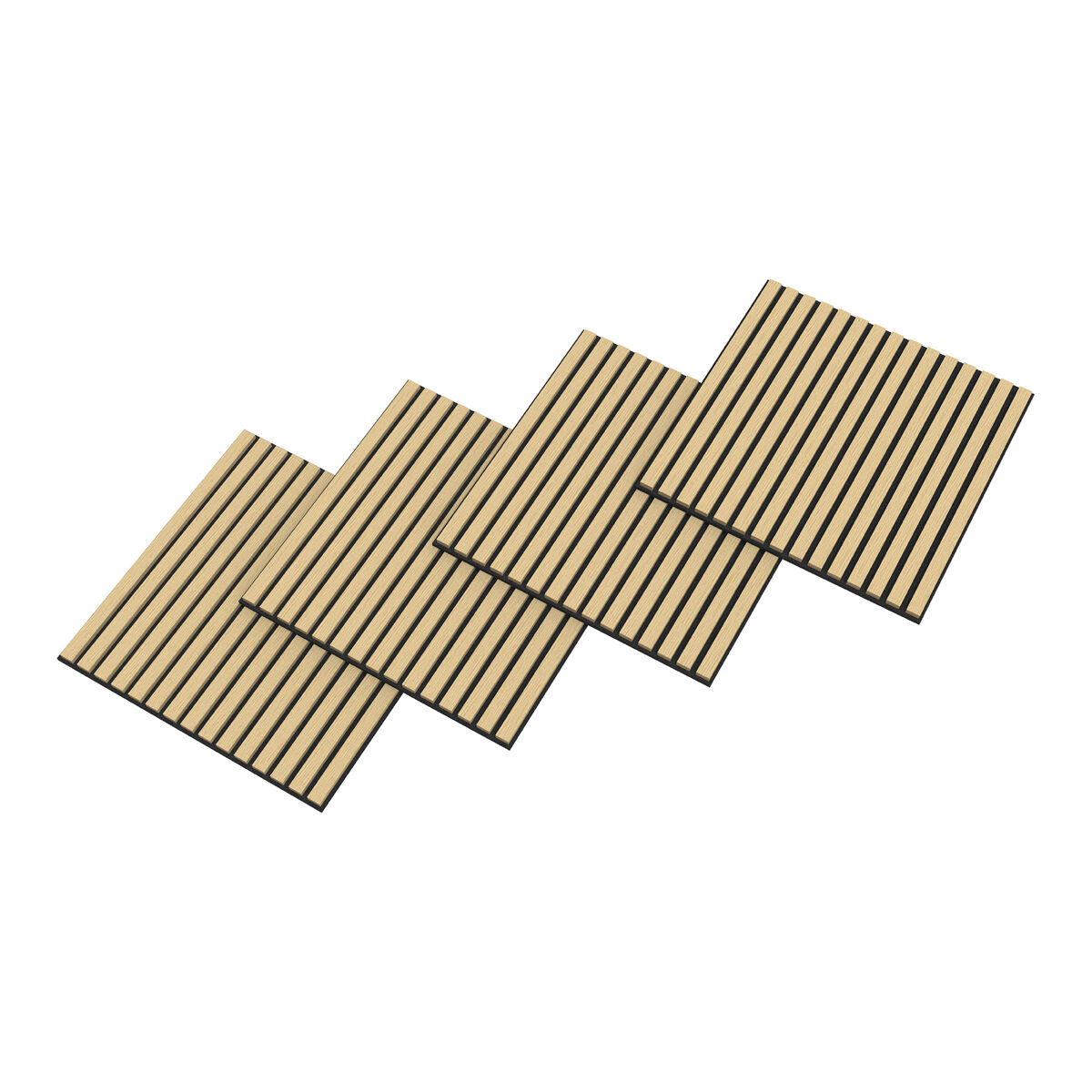 Conjunto de 12 painéis acústicos 3d vang com lâminas lineares 4,32 m² carvalho [neu.holz]