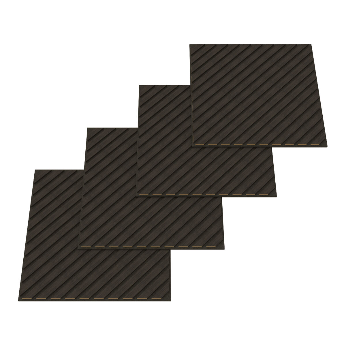 Conjunto de 12 painéis acústicos 3d vang com lâminas diagonais 4,32 m² carvalho cinzento [neu.holz]
