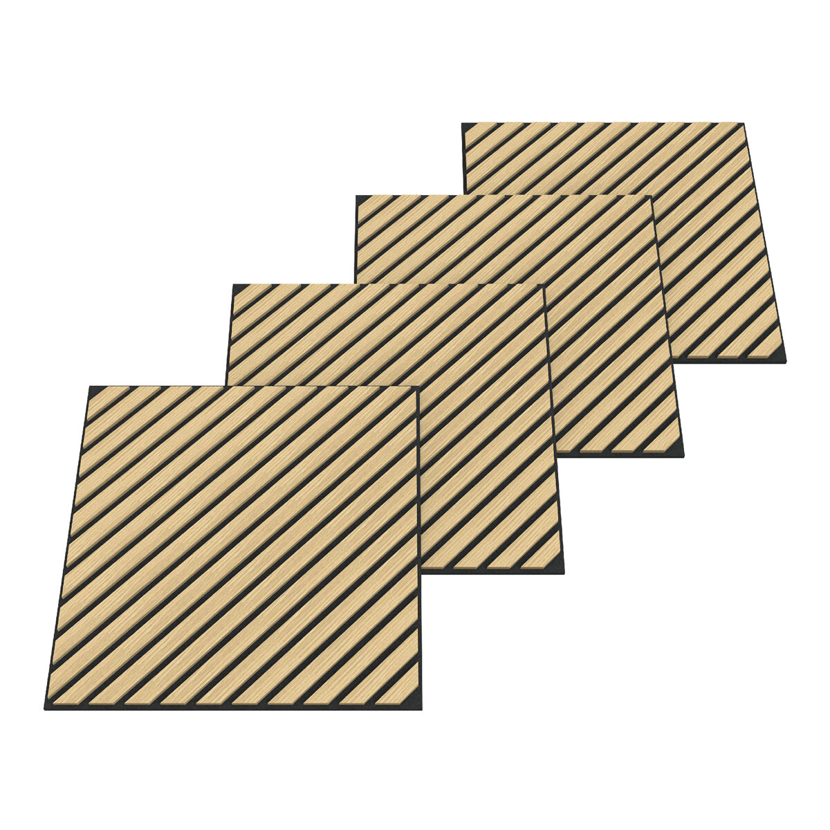 Conjunto de 8 painéis acústicos 3d vang com lâminas diagonais 2,88 m² carvalho [neu.holz]