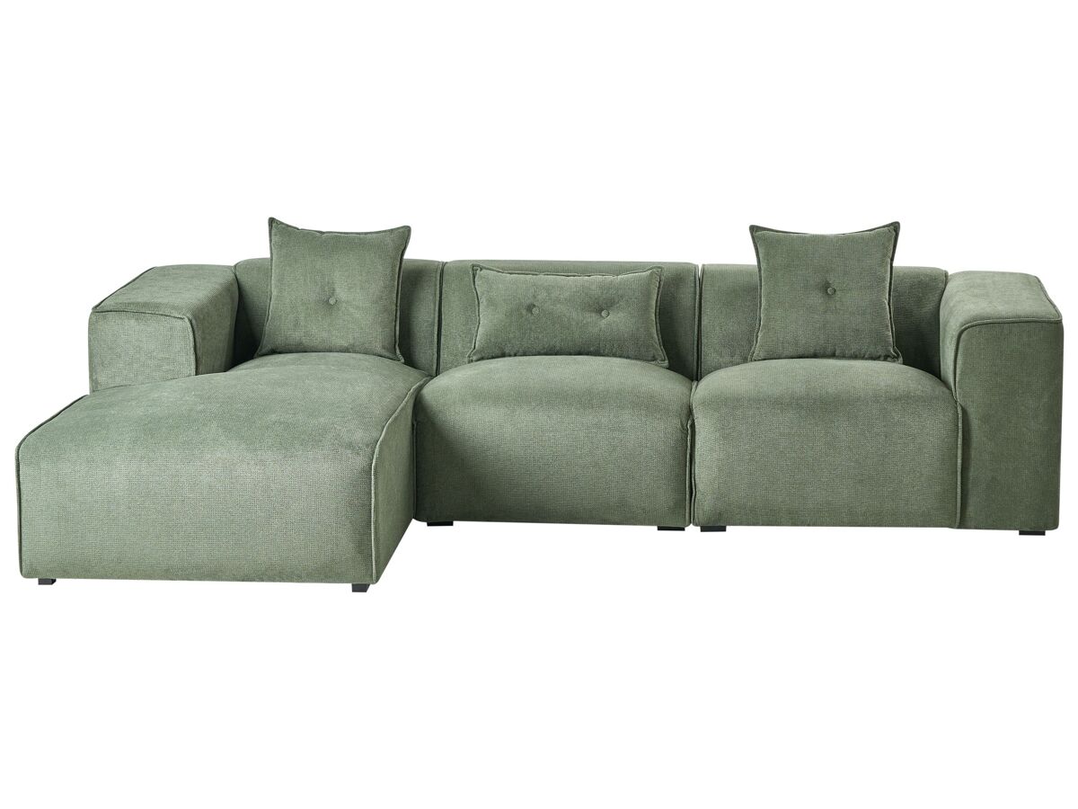 Beliani Sofá de 3 plazas Chenilla DOLVA