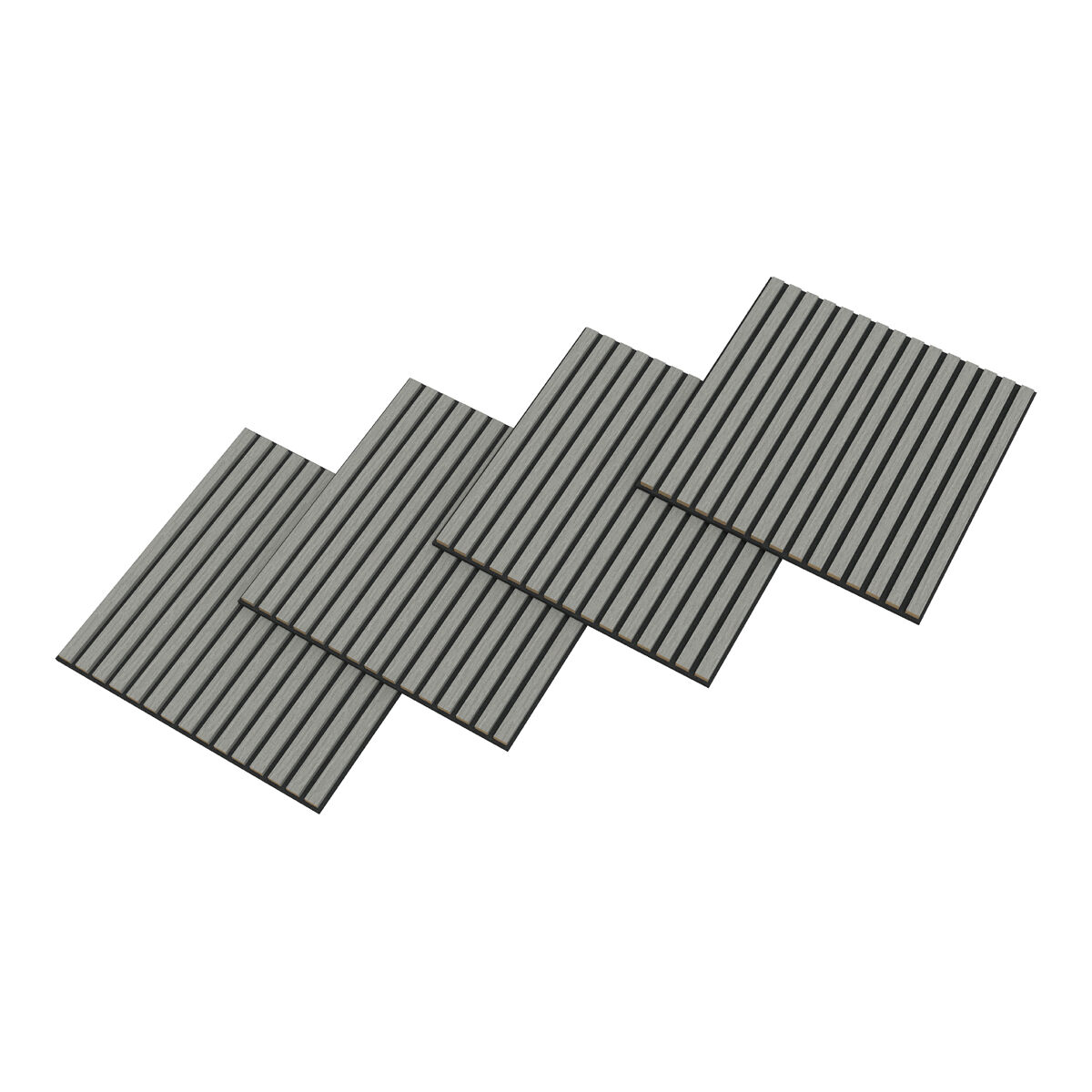 Conjunto de 8 painéis acústicos 3d vang com lâminas lineares 2,88 m² carvalho cinzento claro [neu.holz]