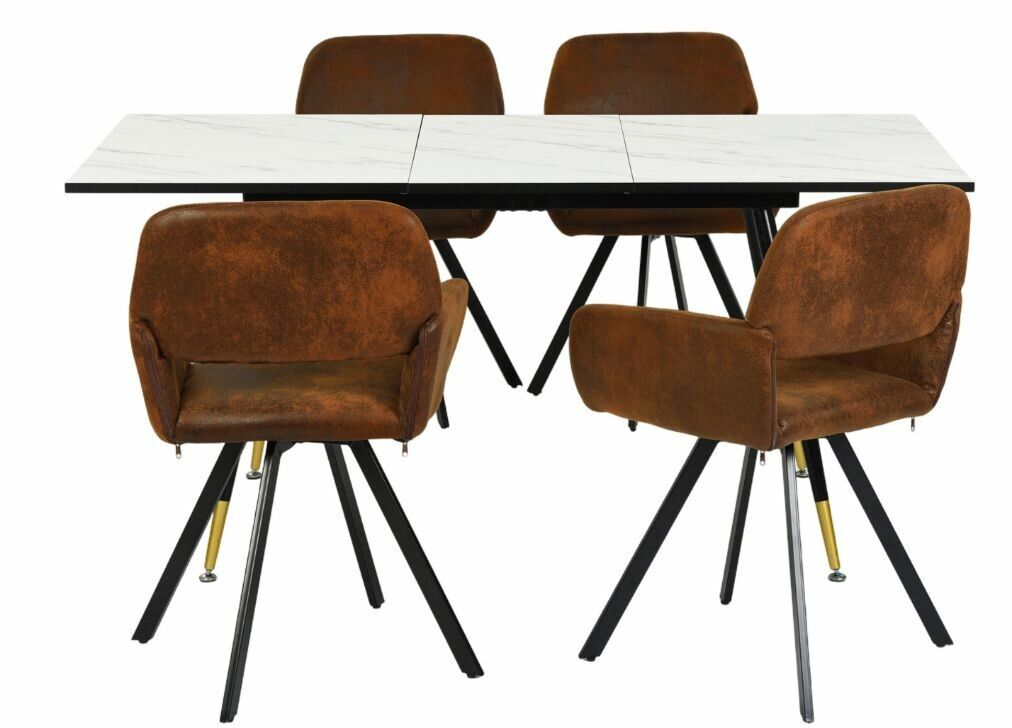 Conjunto de mesa e 4 cadeirões vintage