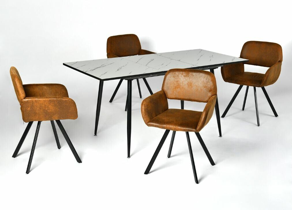 Conjunto de mesa extensível + 4 cadeirões