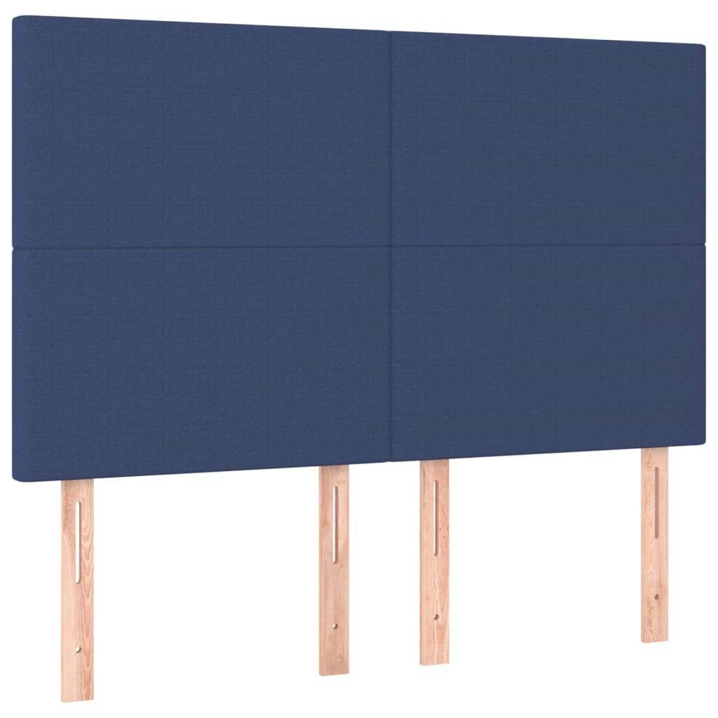 Vidaxl cabeceira azul 144x5x118/128 cm tecido