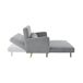 Sofá-cama de bombazina de 2 lugares - Panam - pernas de madeira, Sofá-cama de bombazina de 2 lugares - Panam - pernas de madeira, Cinza