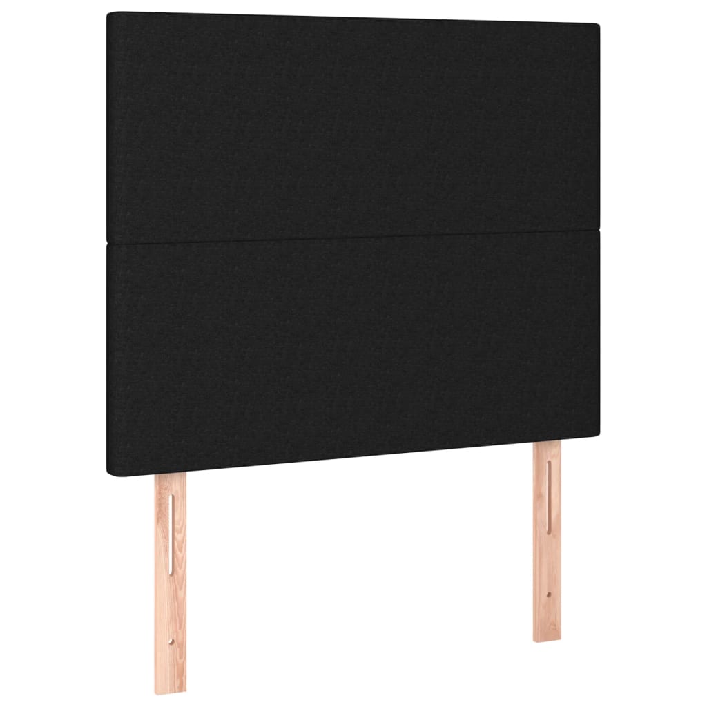 Vidaxl cabeceira preta 100x5x118/128 cm tecido