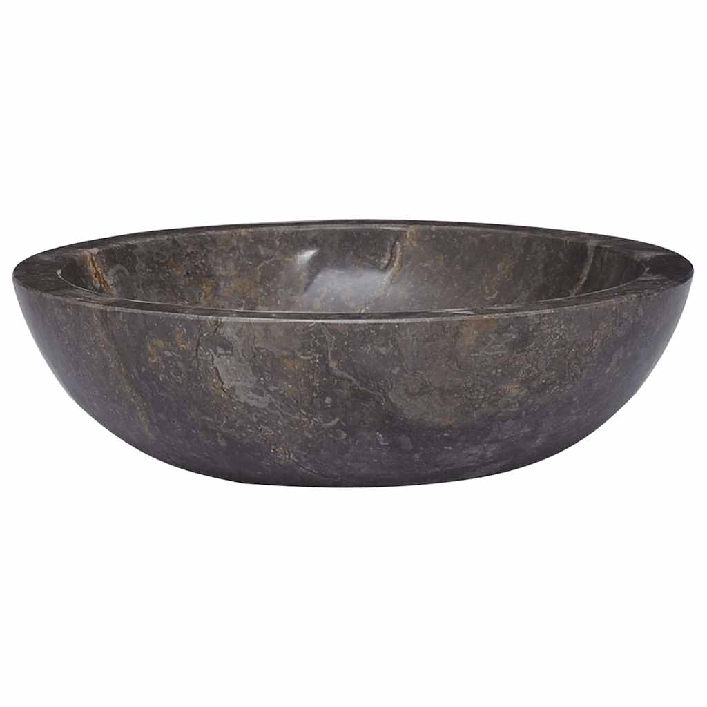 Vidaxl lavatório ø40x12 cm mármore cinzento