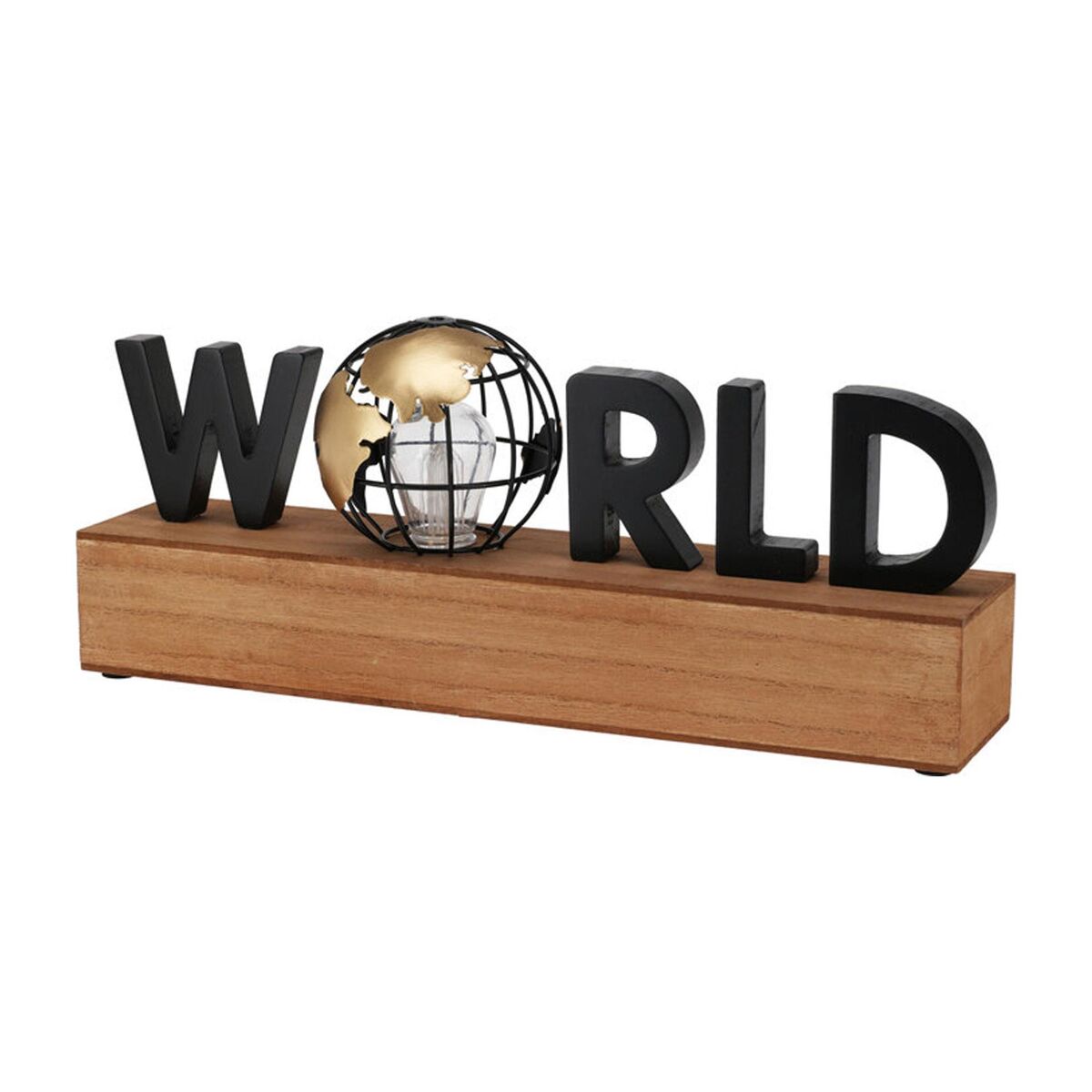 Lâmpada well home com texto led ''world''