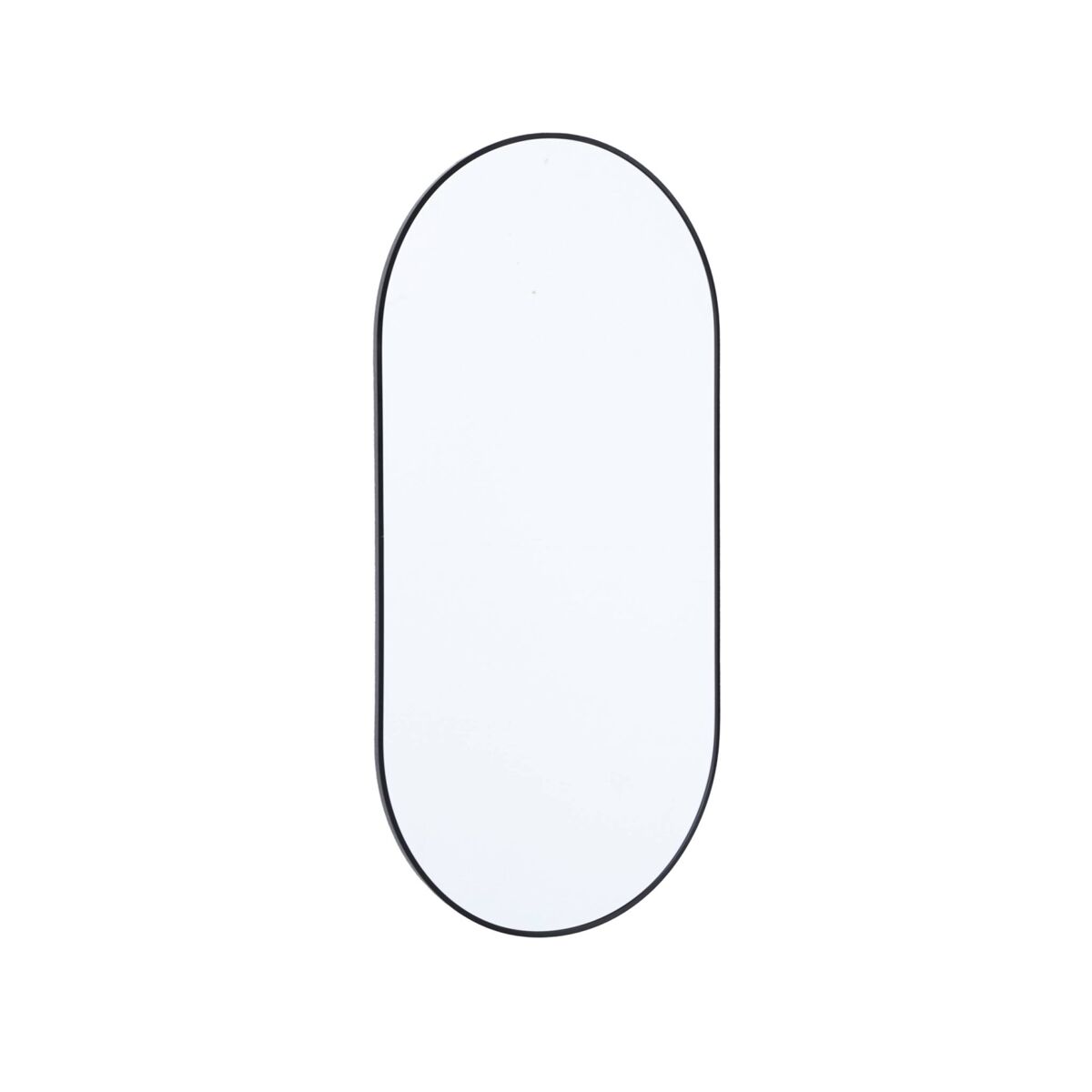 Espelho oval alumínio, 120cm, ashley, preto, 60x1.6x120 cm