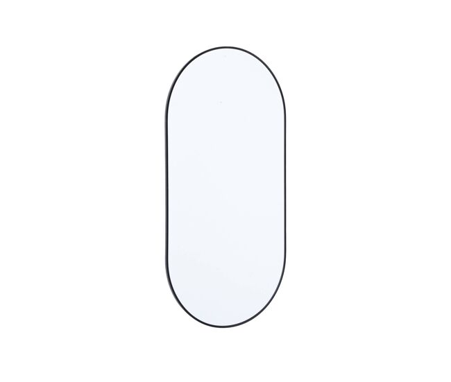 Espelho oval alumínio, 120cm, ashley, preto, 60x1.6x120 cm