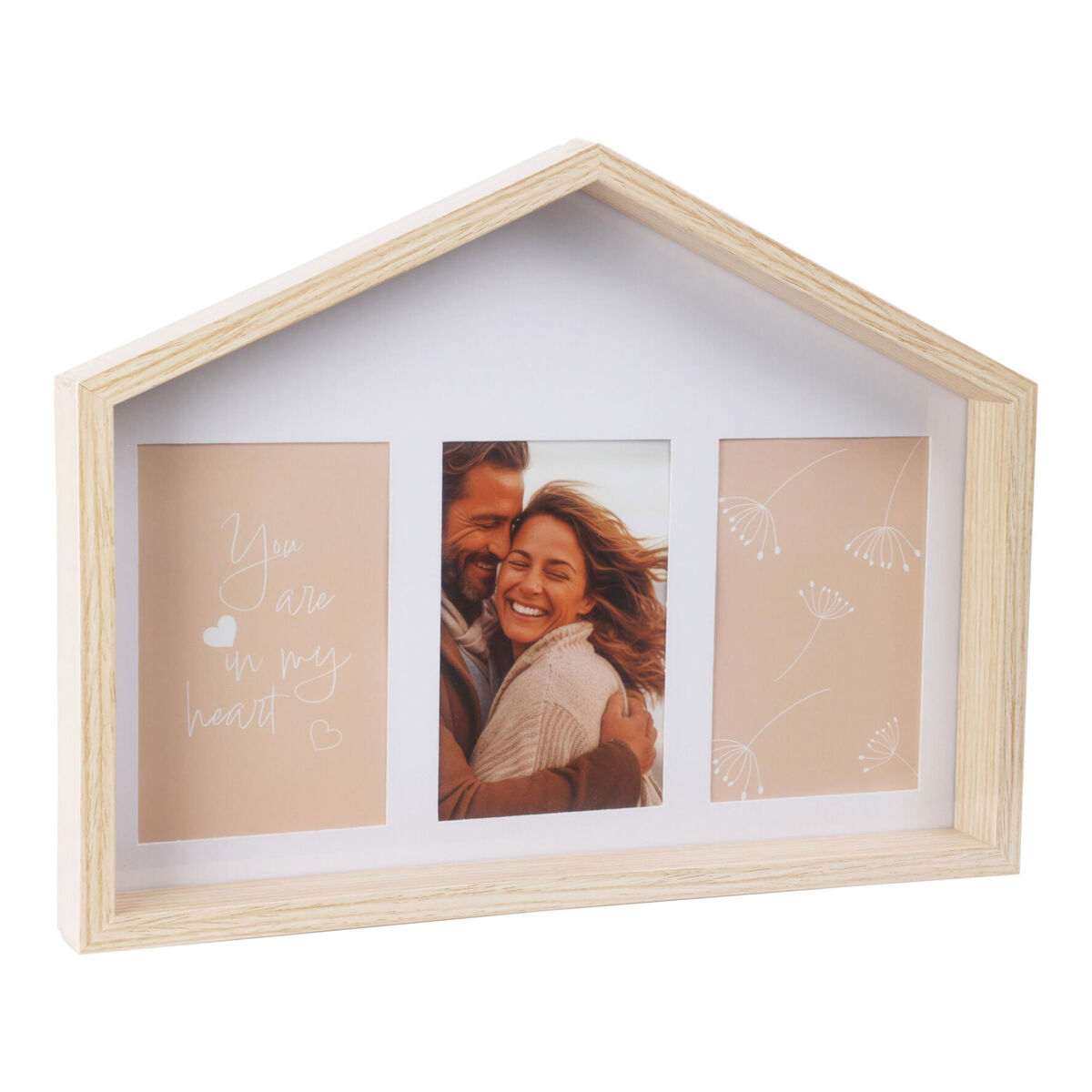 Well Home Moldura em formato de Home para 3 fotos