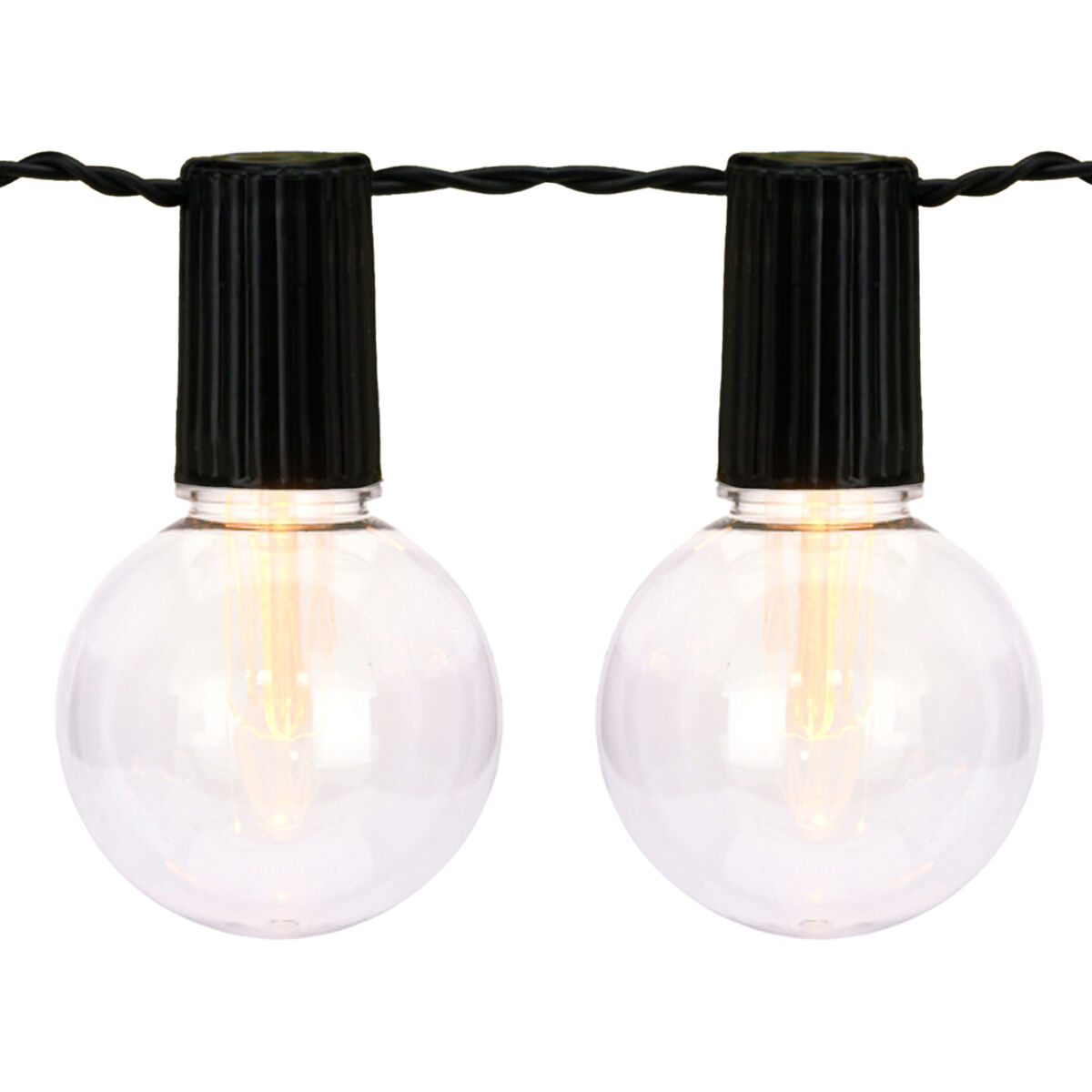 Well Home Conjunto de 10 luzes solares quentes para festas com painel de LED