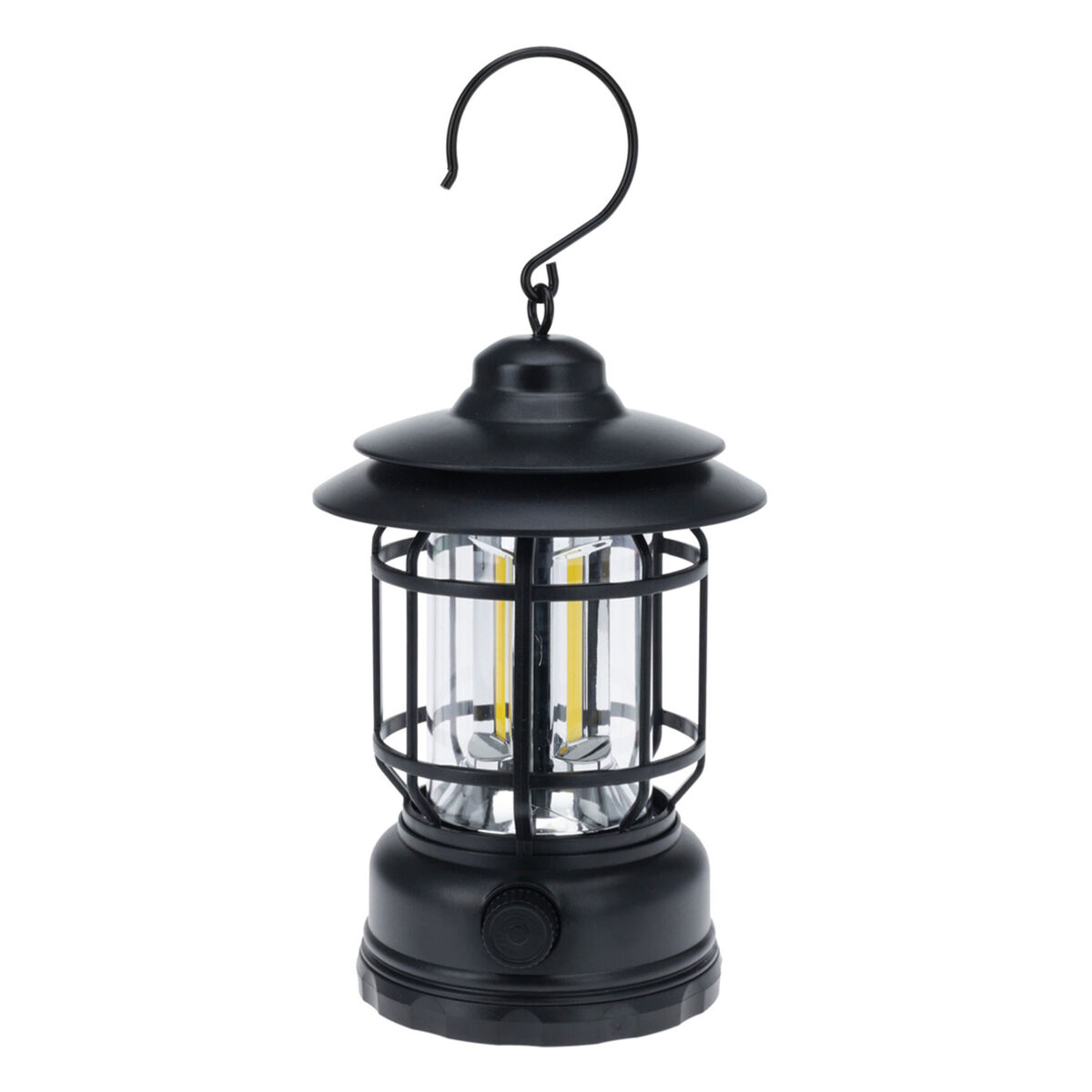 Well home camping light ø11,5x17,8cm com 3 lâmpadas e recarregável usb cor preto