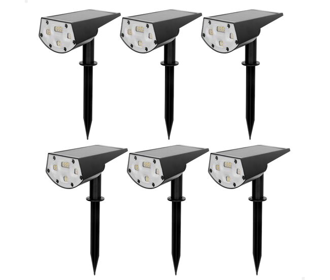 Aktive conjunto de 6 faróis solares led 5-10 lumens 2 em 1