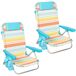 Aktive Pack de 2 cadeiras de praia dobráveis 5 posições Aktive Pack de 2 cadeiras de praia dobráveis 5 posições Multicor