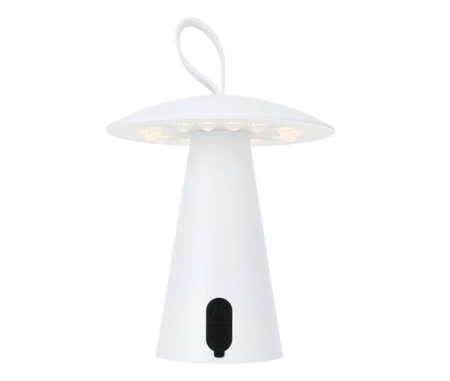 Candeeiro de mesa recarregável well home branco ø15x17cm