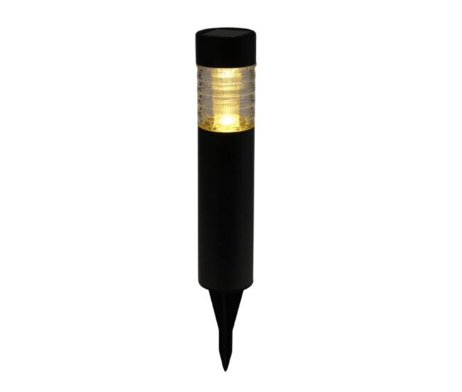Well home luz solar em aço inox com abajur de vidro ø6x27cm