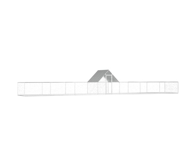 Vidaxl galinheiro 14x2x2 m aço galvanizado