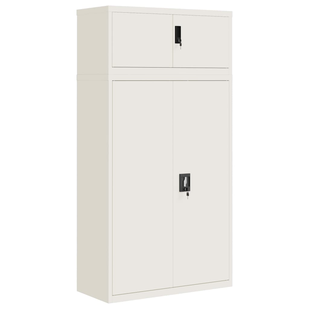 Vidaxl arquivador 90x40x180 cm aço branco