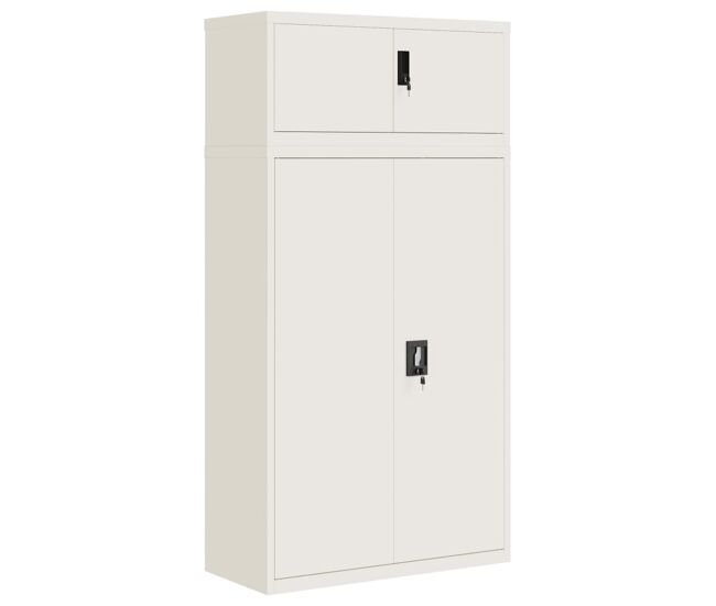 Vidaxl arquivador 90x40x180 cm aço branco