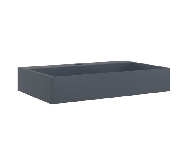 Vidaxl lavatório 60x38x11 cm mineral/mármore fundido antracite