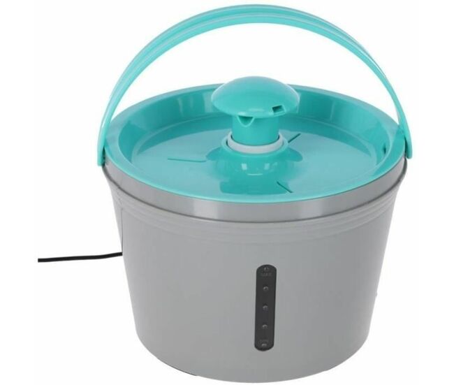 Fonte para animais de estimação kerbl azul cinzento plástico 1,6 l