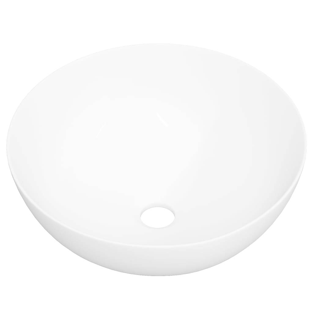 Vidaxl lavatório redondo 36x15 cm cerâmica branco