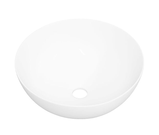 Vidaxl lavatório redondo 36x15 cm cerâmica branco