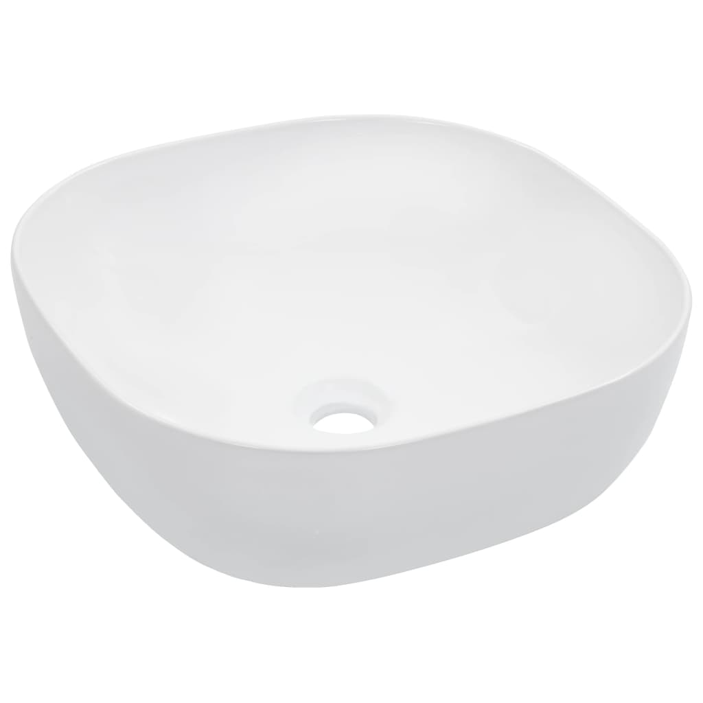 Vidaxl lavatório 42,5x42,5x14,5 cm cerâmica branco