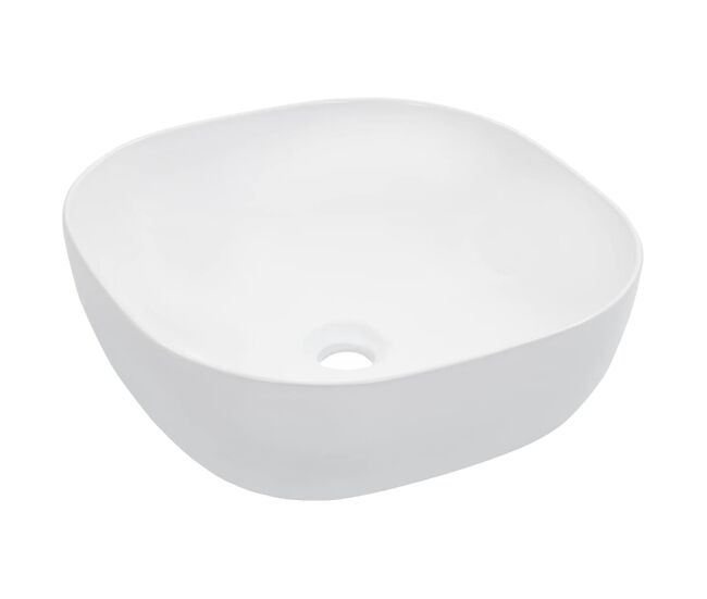 Vidaxl lavatório 42,5x42,5x14,5 cm cerâmica branco