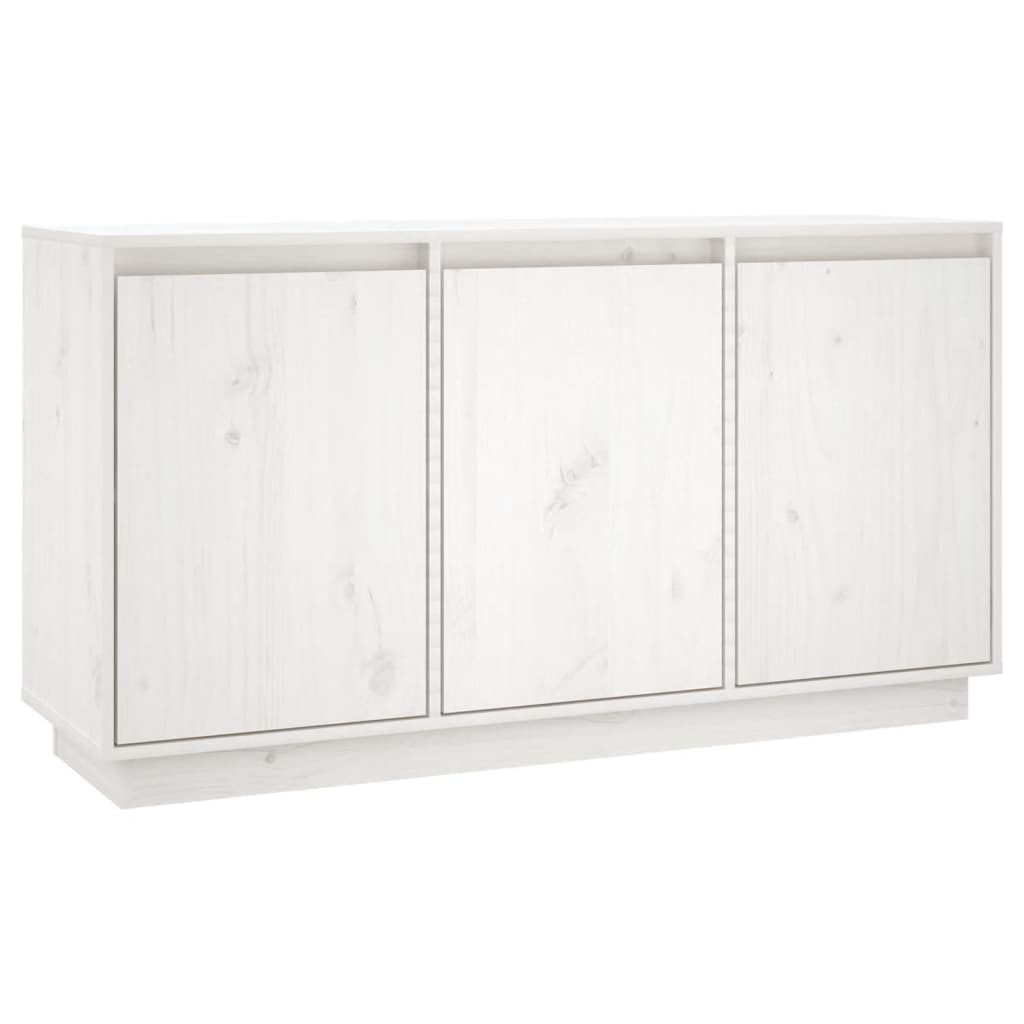 Vidaxl aparador 111x34x60 cm madeira de pinho maciça branco