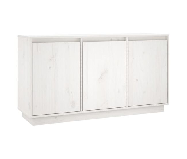 Vidaxl aparador 111x34x60 cm madeira de pinho maciça branco