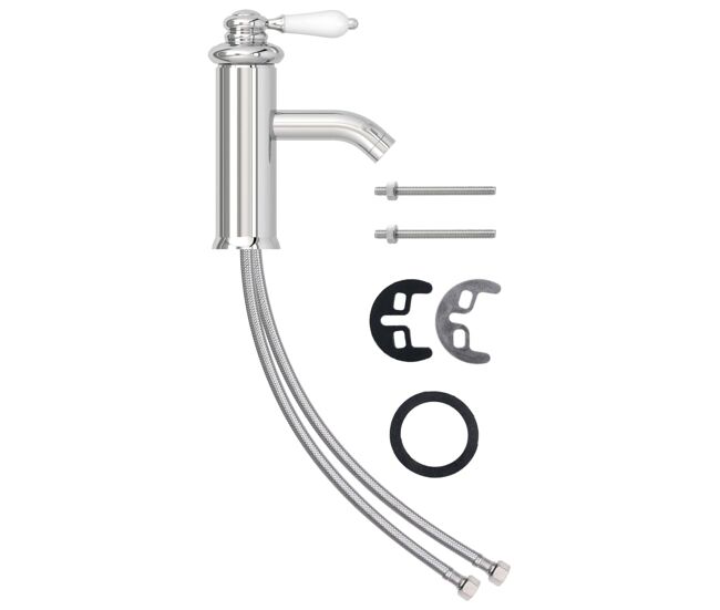 Vidaxl torneira para lavatório de casa de banho 130x180 mm cromado