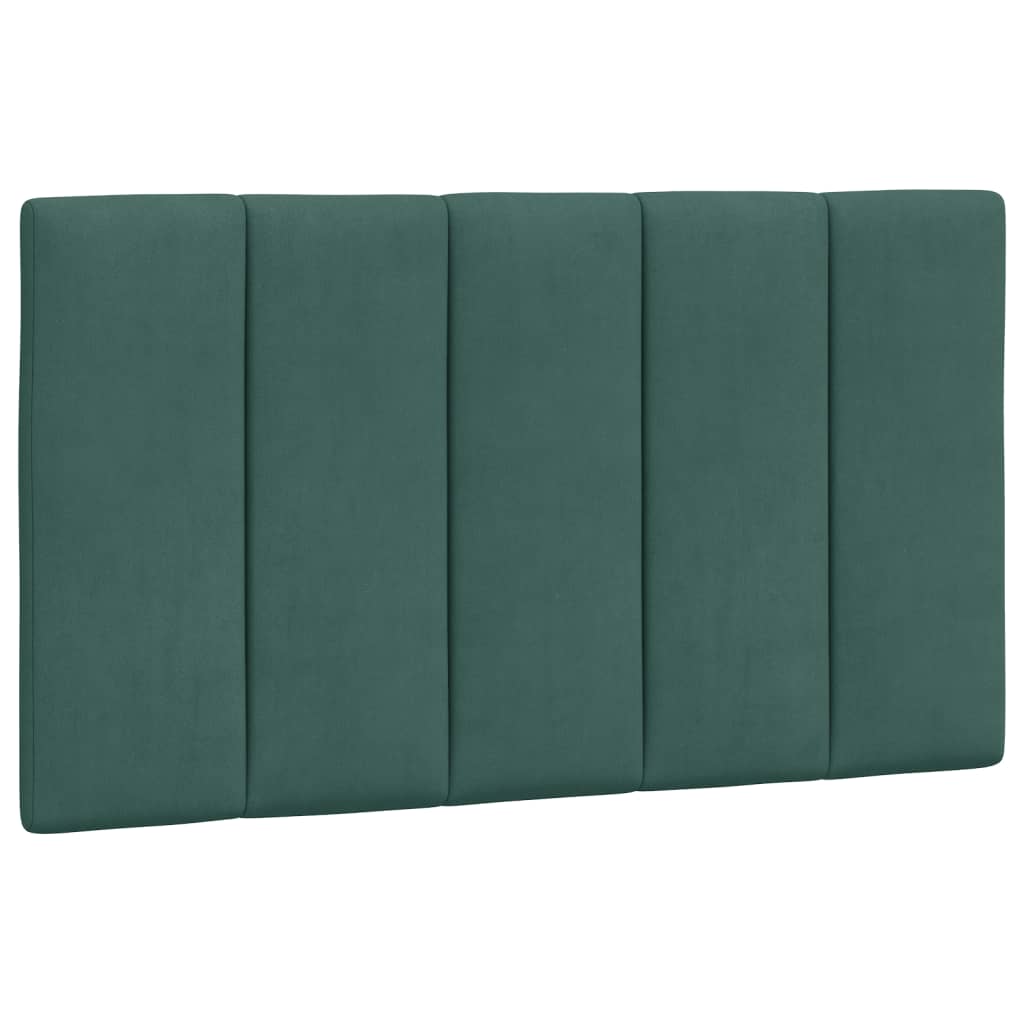 Vidaxl almofadão de cabeceira hanko 90 cm veludo verde-escuro
