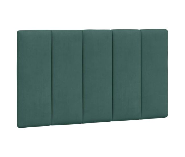 Vidaxl almofadão de cabeceira hanko 90 cm veludo verde-escuro