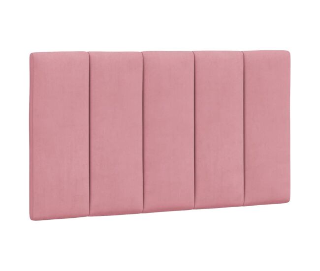 Vidaxl almofadão de cabeceira hanko 80 cm veludo rosa