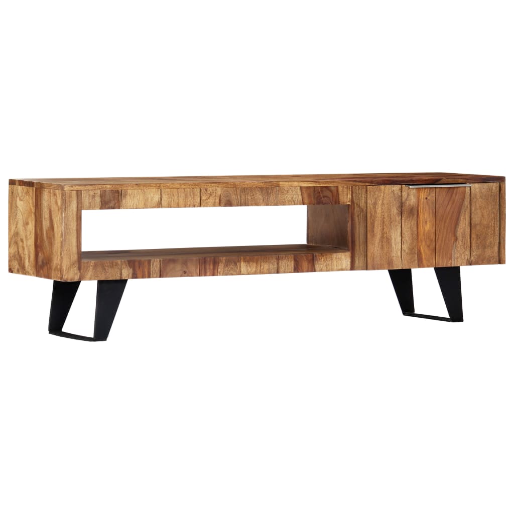 Móvel de tv buffet de tv design prático 140 cm madeira sheesham maciça 2502073