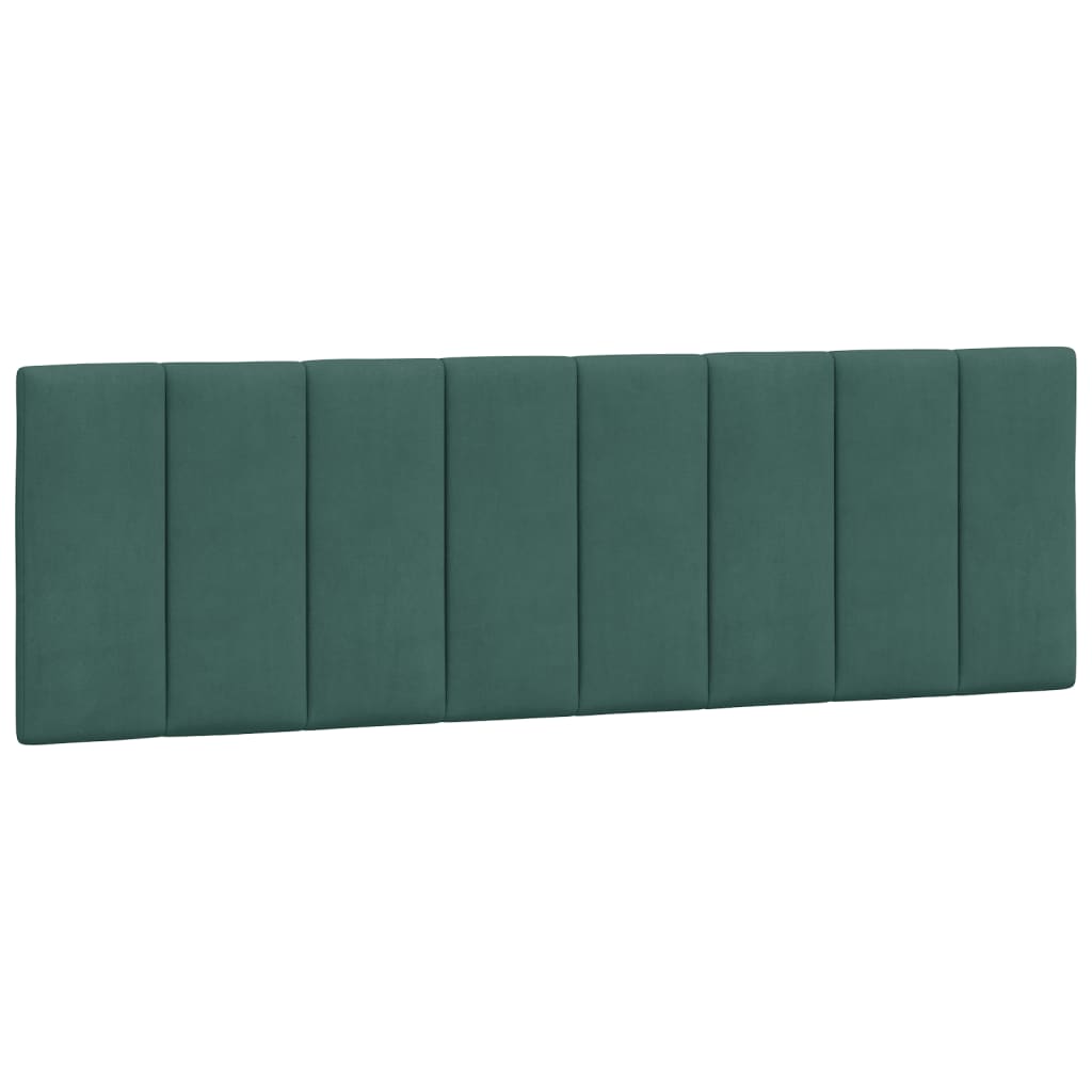 Vidaxl almofadão de cabeceira hanko 160 cm veludo verde-escuro