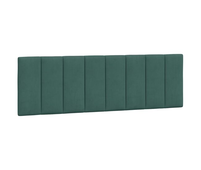 Vidaxl almofadão de cabeceira hanko 160 cm veludo verde-escuro