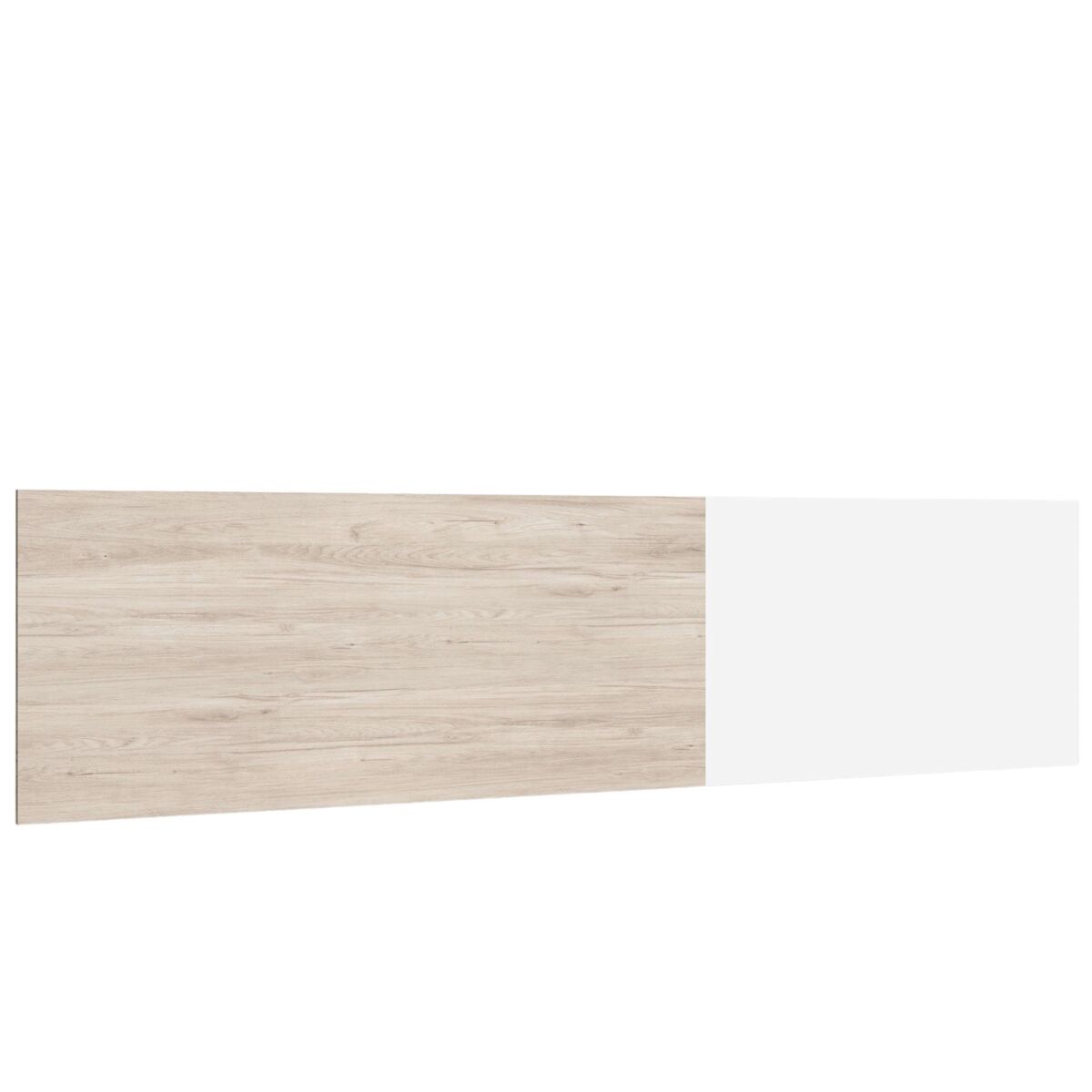 Nova cabeceira de casal para cama de casal de 150 cm em quarto branco e sahara, 209 x 53 cm