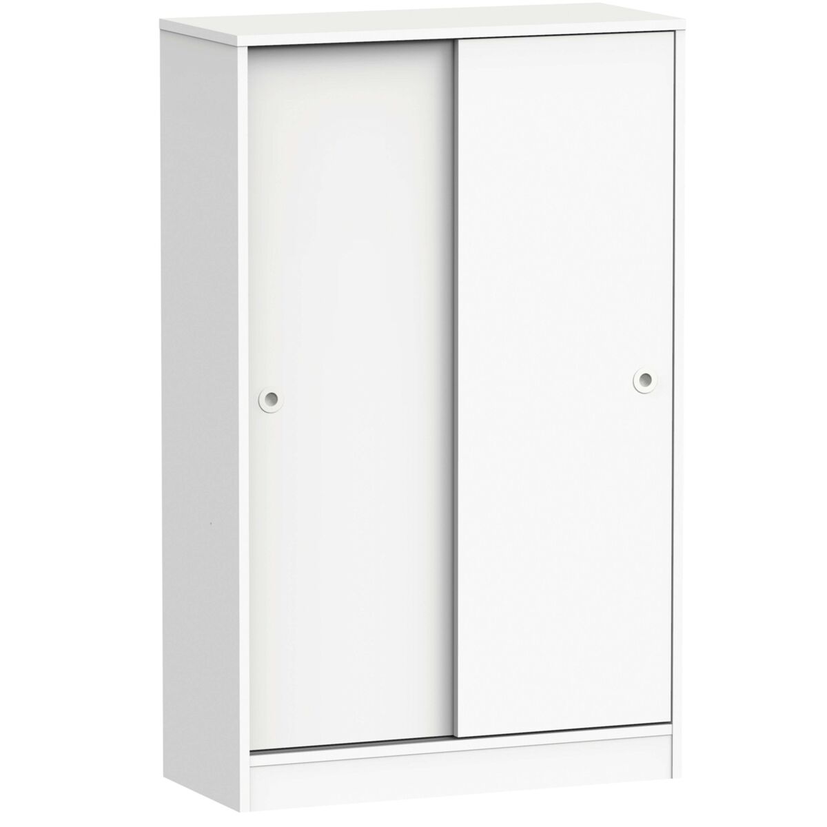 Armário auxiliar baixo tibete cor branca suave 2 portas 2 prateleiras móvel de armazenamento 120x74x33 cm